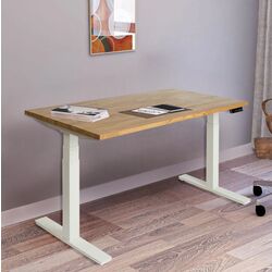 Masa de birou reglabila ET223 WH (White/Oak)