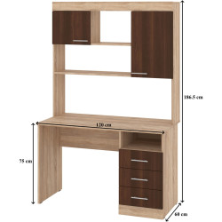 Masa de birou Пехотин Altair (Sonoma Oak/Walnut) Thumb