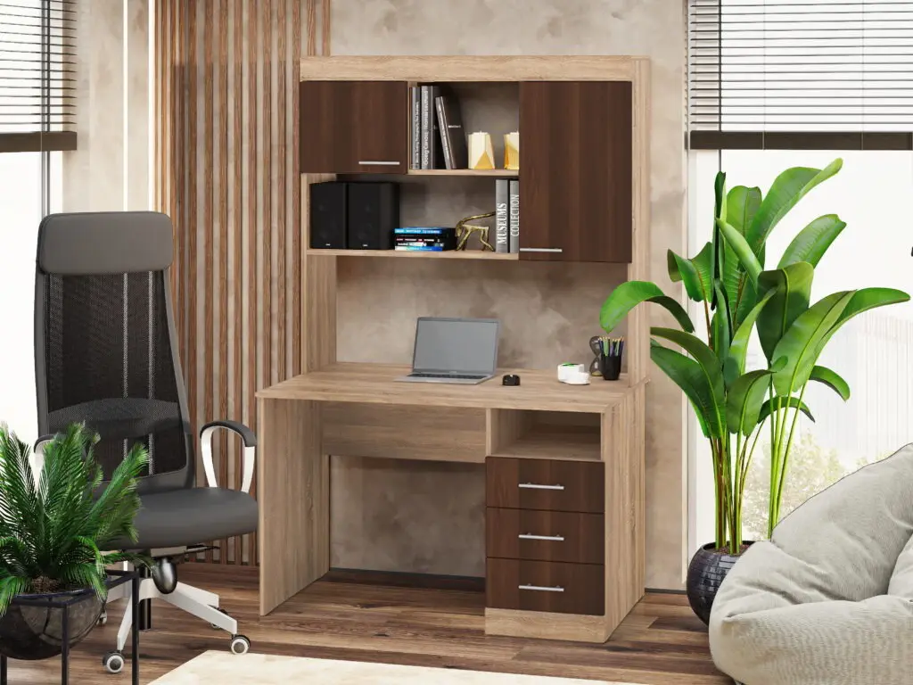 Masa de birou Пехотин Altair (Sonoma Oak/Walnut)