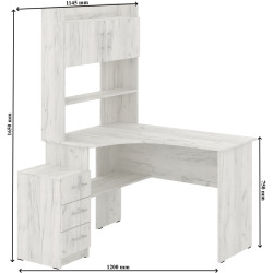 Письменный стол Пехотин Forvard (White Craft Oak) Thumb