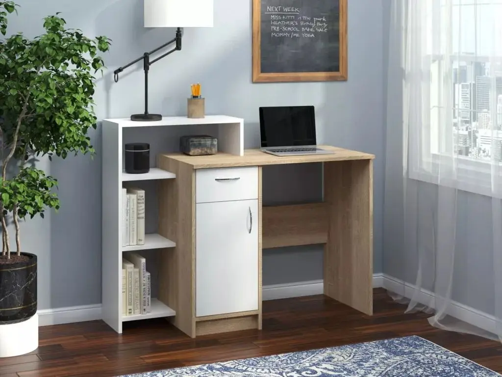 Masa de birou Пехотин Kredo (Sonoma Oak/White)