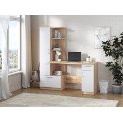 Письменный стол Пехотин Sans левый (Sonoma Oak/White)