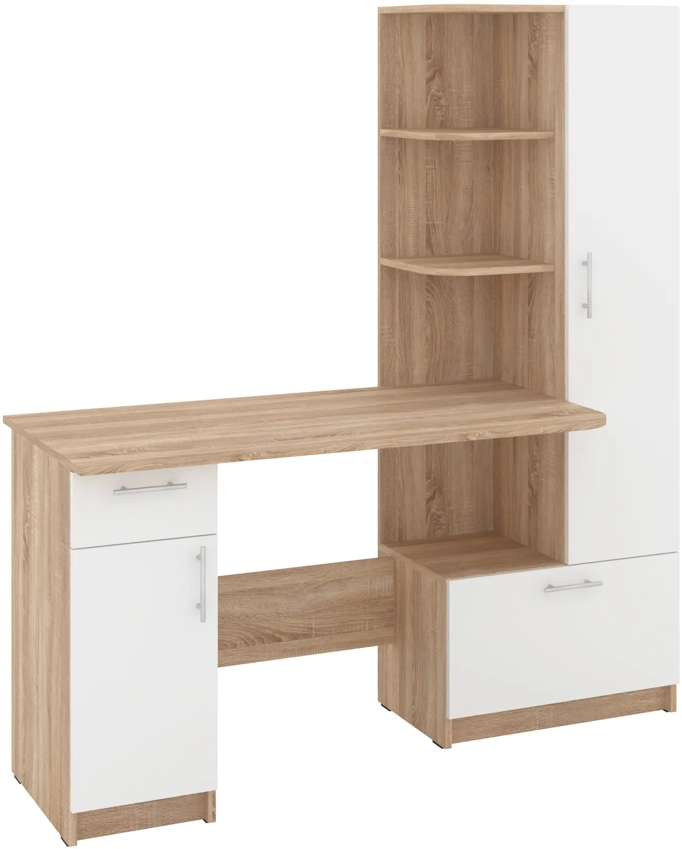 Письменный стол Пехотин Sans правый (Sonoma Oak/White)