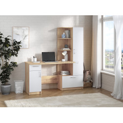 Masa de birou Пехотин Sans dreapta (Sonoma Oak/White)