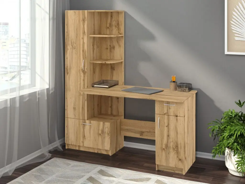 Письменный стол Пехотин Шанс левый (Дуб Тахо)