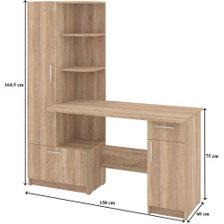 Masa de birou Пехотин Sans Stanga (Sonoma Oak) Thumb