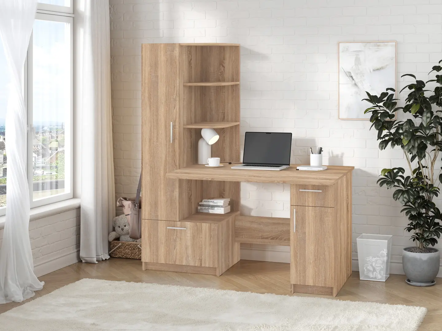 Masa de birou Пехотин Sans Stanga (Sonoma Oak)