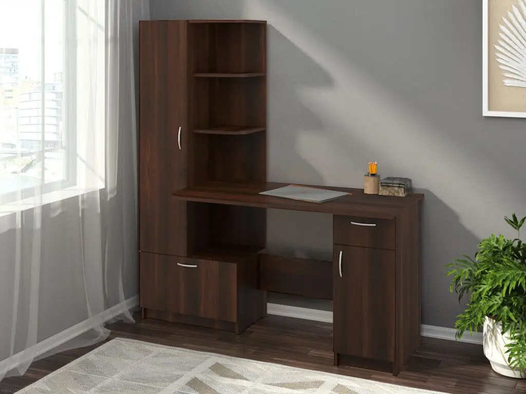 Письменный стол Пехотин Шанс левый (Орех)