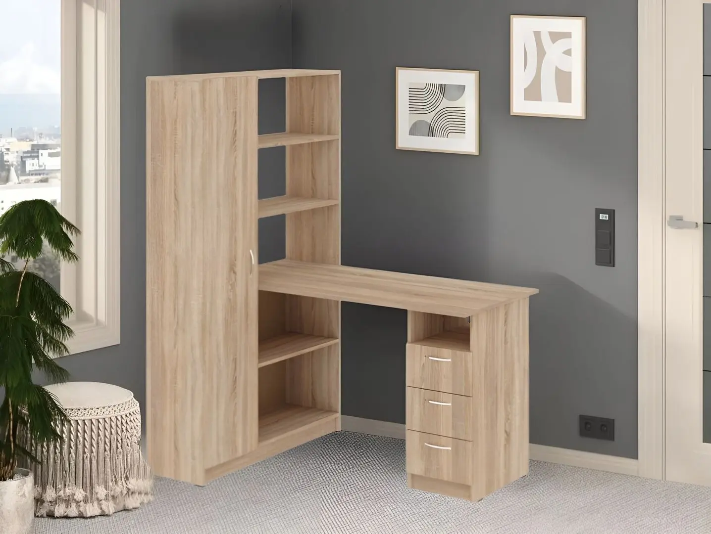 Masa de birou Пехотин Spektr (Sonoma Oak)