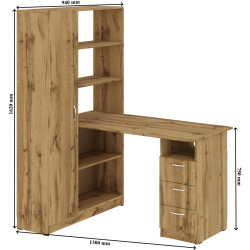 Masa de birou Пехотин Spektr (Tahoe Oak) Thumb