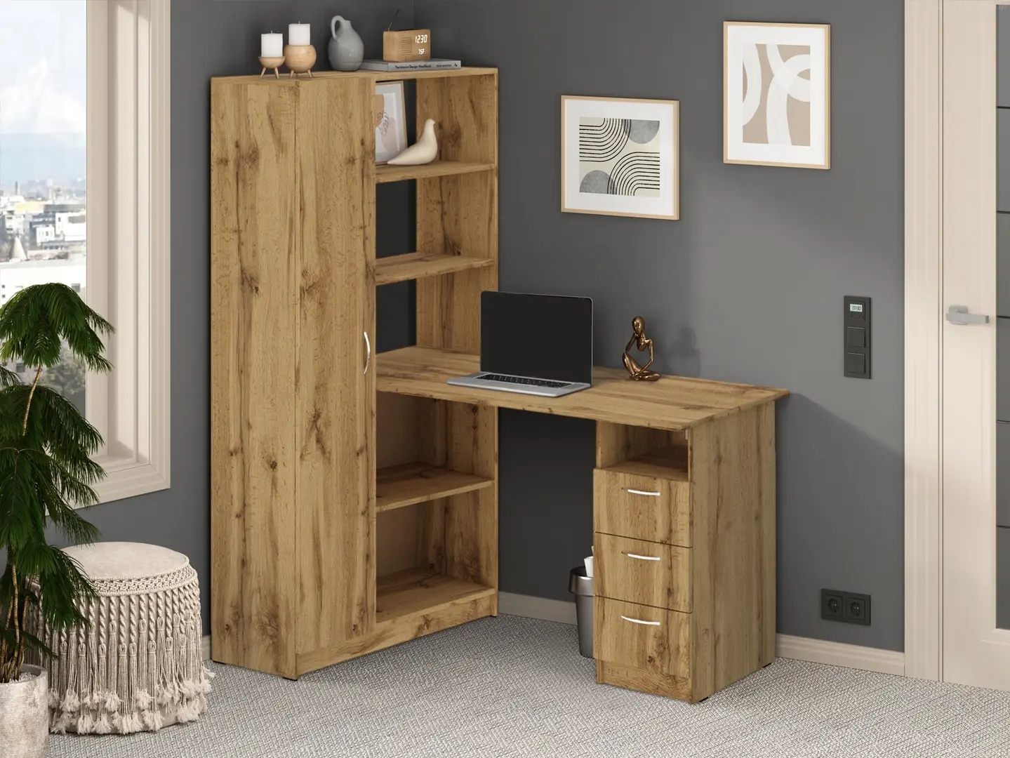 Masa de birou Пехотин Spektr (Tahoe Oak)