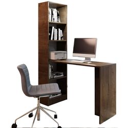 Masa de birou Prime Furniture B-1 50x125x183 cm (Dark Ash) Thumb