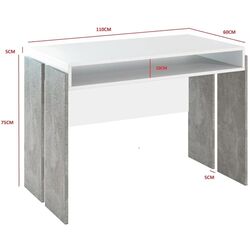 Masa de birou Prospero Rumba (Platinum Grange Oak/Black) Thumb