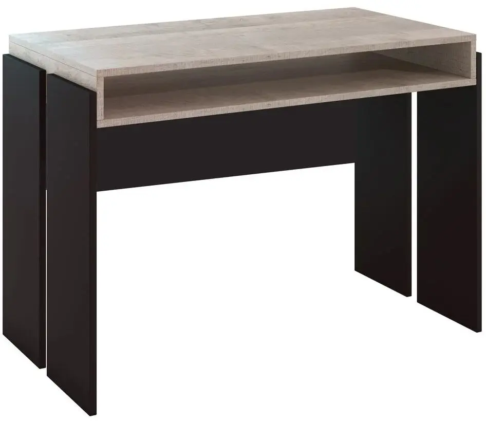 Masa de birou Prospero Rumba (Platinum Grange Oak/Black)