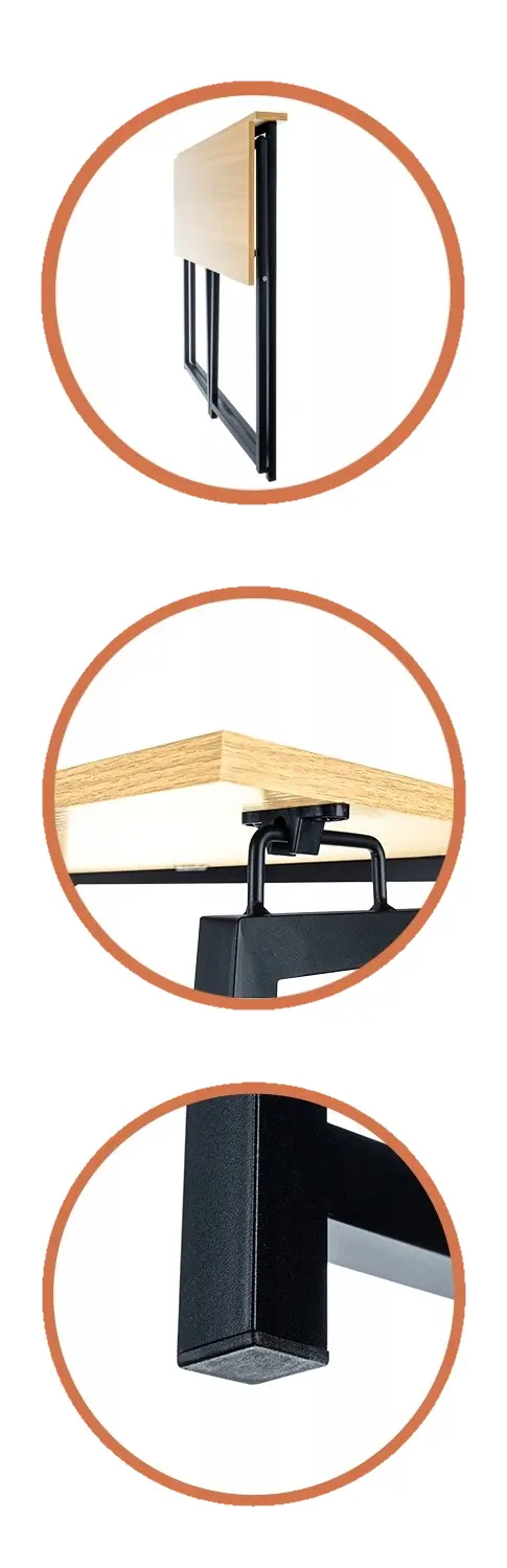 Masa pliabila Ruhhy 26116 (Black/Natural) - 4