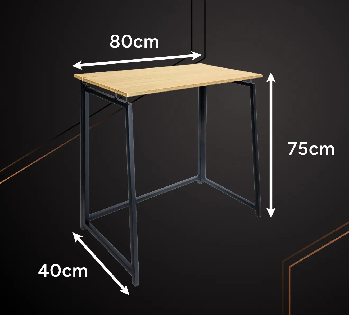 Masa pliabila Ruhhy 26116 (Black/Natural) - 5