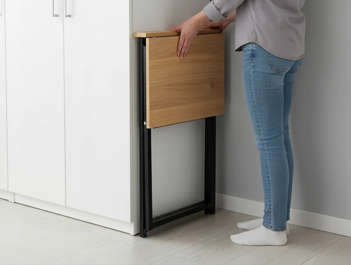 Masa pliabila Ruhhy 26116 (Black/Natural) - 7