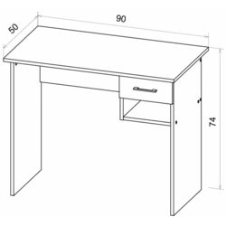 Masa de birou Signal B-011 (Old Wood/Matera) Thumb