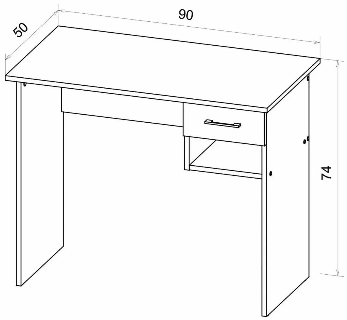 Masa de birou Signal B-011 (Old Wood/Matera)