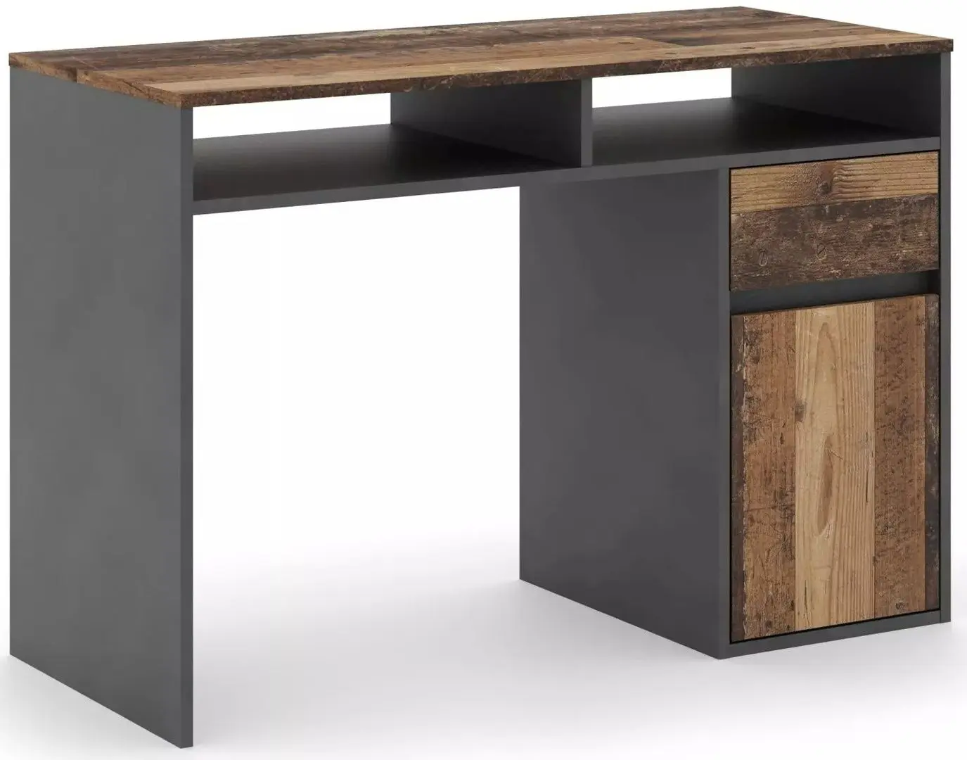 Masa de birou Signal B-012 (Old Wood/ Matera Dark Grey)