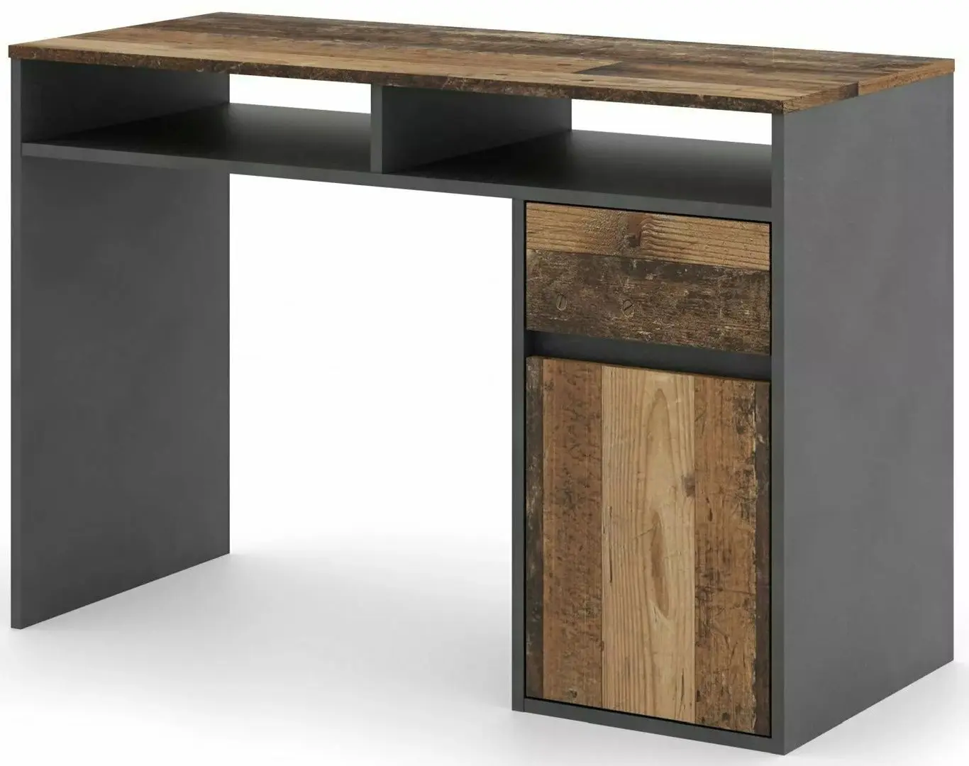 Masa de birou Signal B-012 (Old Wood/ Matera Dark Grey)