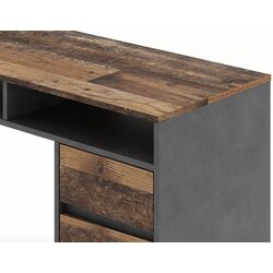 Masa de birou Signal B-012 (Old Wood/ Matera Dark Grey) Thumb