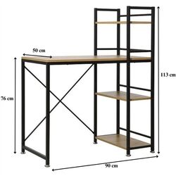 Masa de birou Signal B-036 (Oak/Black) Thumb
