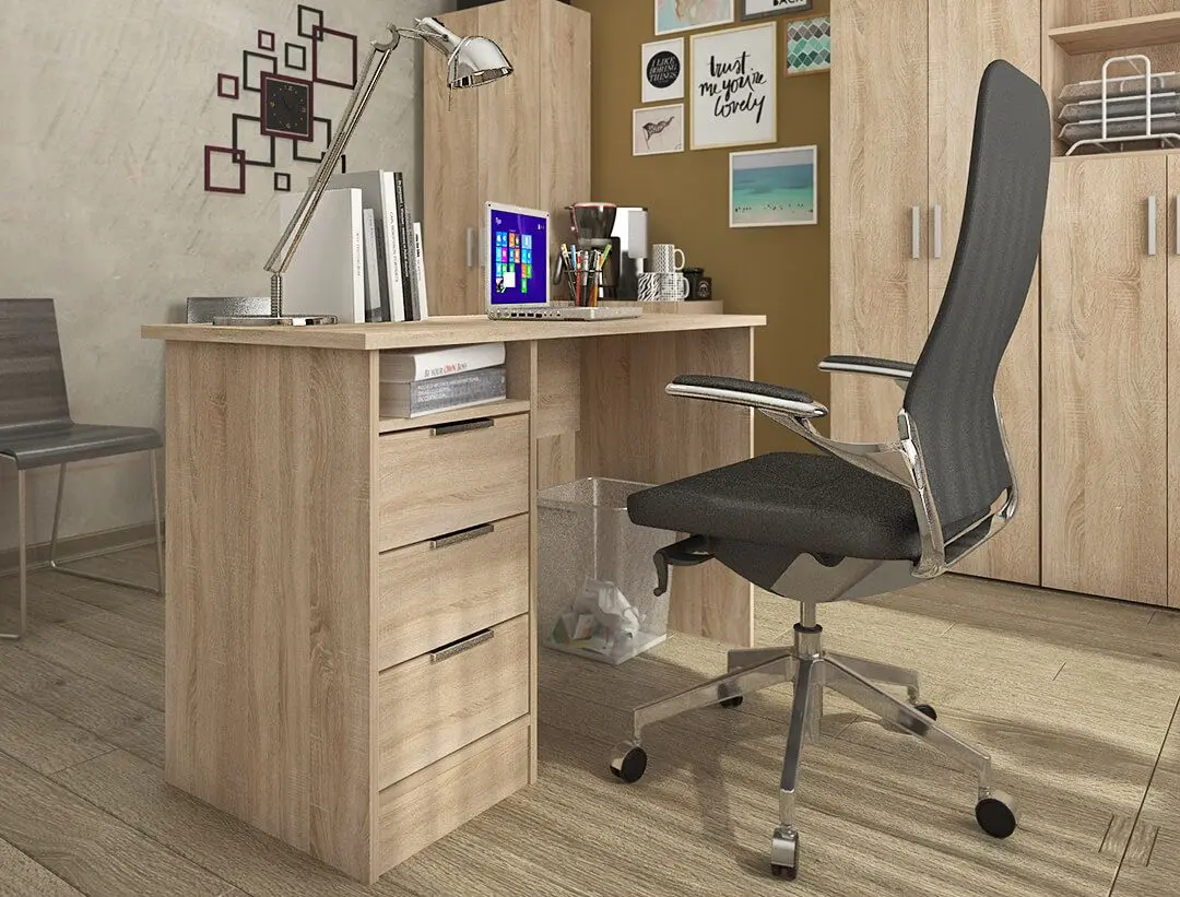Masa de birou Sokme Simpl Student (Sonoma Oak) - 3