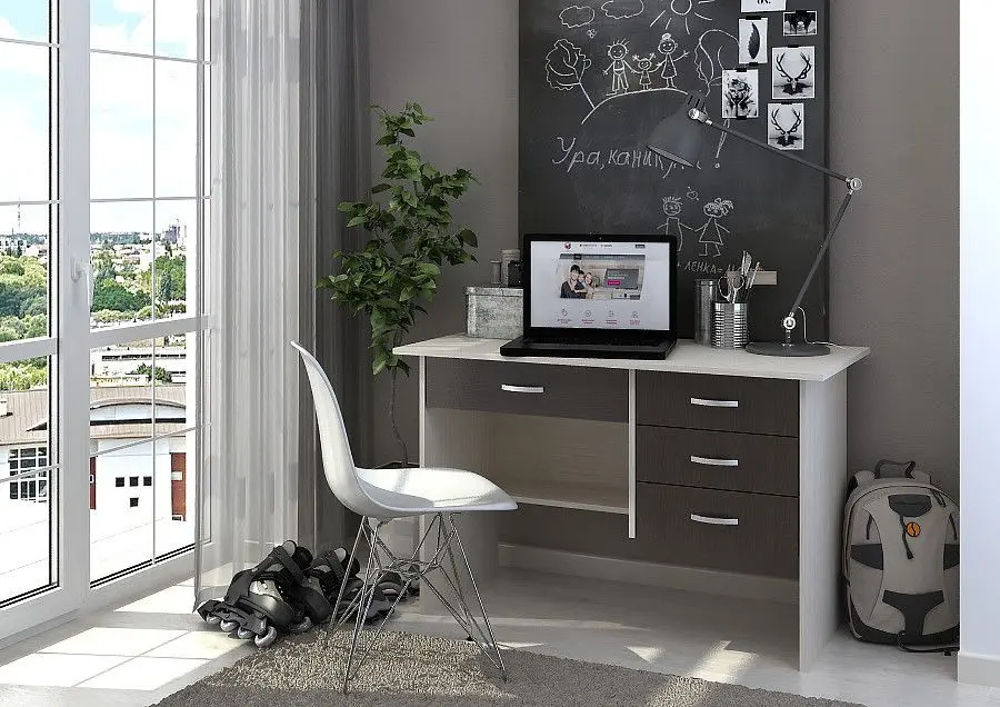 Masa de birou Стендмебель Siti (Belfort Oak/Wenge)