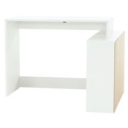 Masa de birou cu etajera Tempo Kondela Korner New (White) Thumb