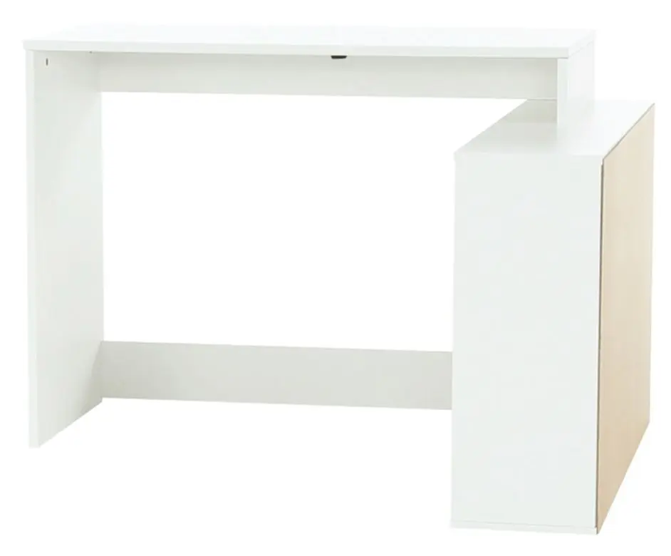 Masa de birou cu etajera Tempo Kondela Korner New (White)