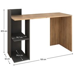 Письменный стол Tempo Kondela Andreo (Artisan Oak/Graphite) Thumb