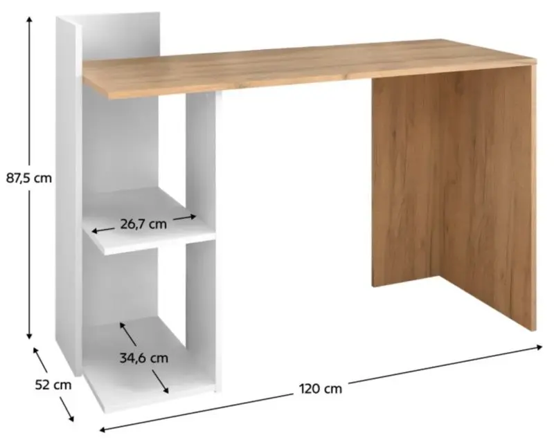 Письменный стол Tempo Kondela Andreo (Artisan Oak/White)