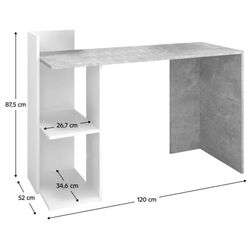 Письменный стол Tempo Kondela Andreo (Concrete/White) Thumb