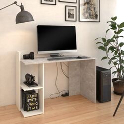 Masa de birou Tempo Kondela Andreo (Concrete/White)