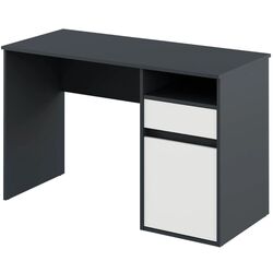 Письменный стол Tempo Kondela Bili (Graphite/White) Thumb