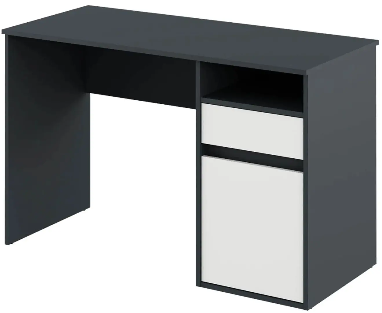 Письменный стол Tempo Kondela Bili (Graphite/White)