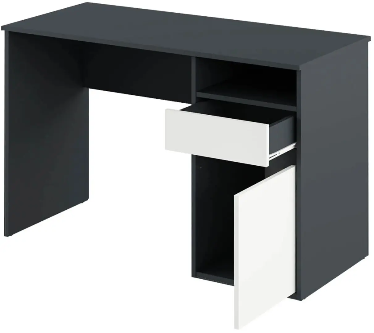 Письменный стол Tempo Kondela Bili (Graphite/White)