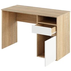 Masa de birou Tempo Kondela Bili (Sonoma Oak/White) Thumb
