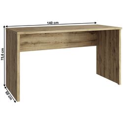 Письменный стол Tempo Kondela Dorsi 140 (Navarra Oak) Thumb