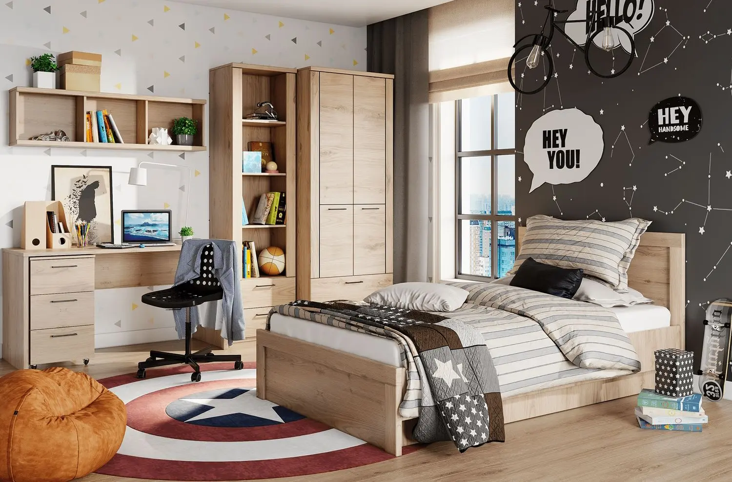 Письменный стол Tempo Kondela Dorsi 140 (Navarra Oak)