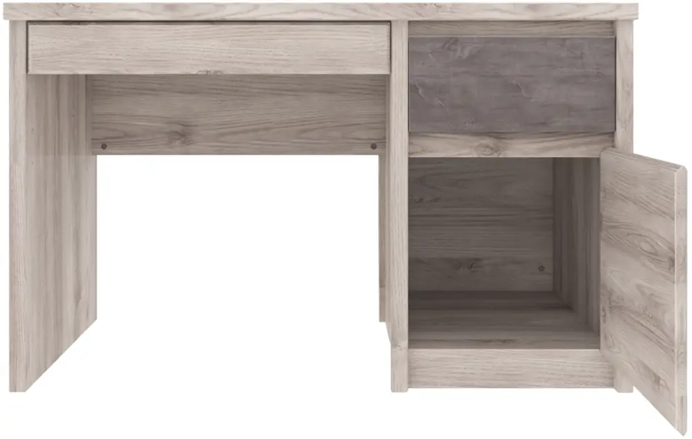 Masa de birou Tempo Kondela Jesi New 1D2S (Nairobi Chestnut/Onyx)