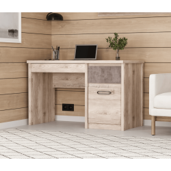 Masa de birou Tempo Kondela Jesi New 1D2S (Nairobi Chestnut/Onyx)