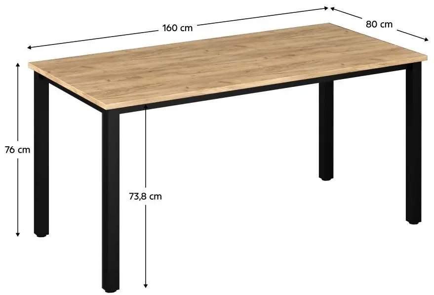 Masa de birou Tempo Kondela Klaudius Tip 7 (Artisan Oak/Graphite)