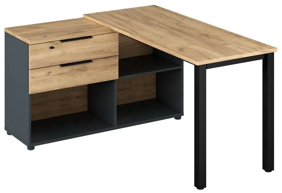 Письменный стол Tempo Kondela Klaudius Tip 8 (Graphite/Artisan Oak)