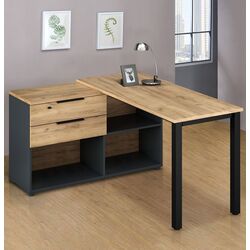 Masa de birou Tempo Kondela Klaudius Tip 8 (Graphite/Artisan Oak)