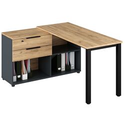 Письменный стол Tempo Kondela Klaudius Tip 8 (Graphite/Artisan Oak) Thumb