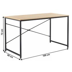 Masa de birou Tempo Kondela Mellora 100x60 (Oak/Black) Thumb