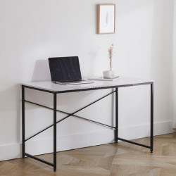 Masa de birou Tempo Kondela Mellora 120x60 (White/Black)