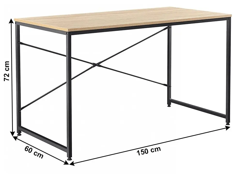 Masa de birou Tempo Kondela Mellora 150x60 (Oak/Black)